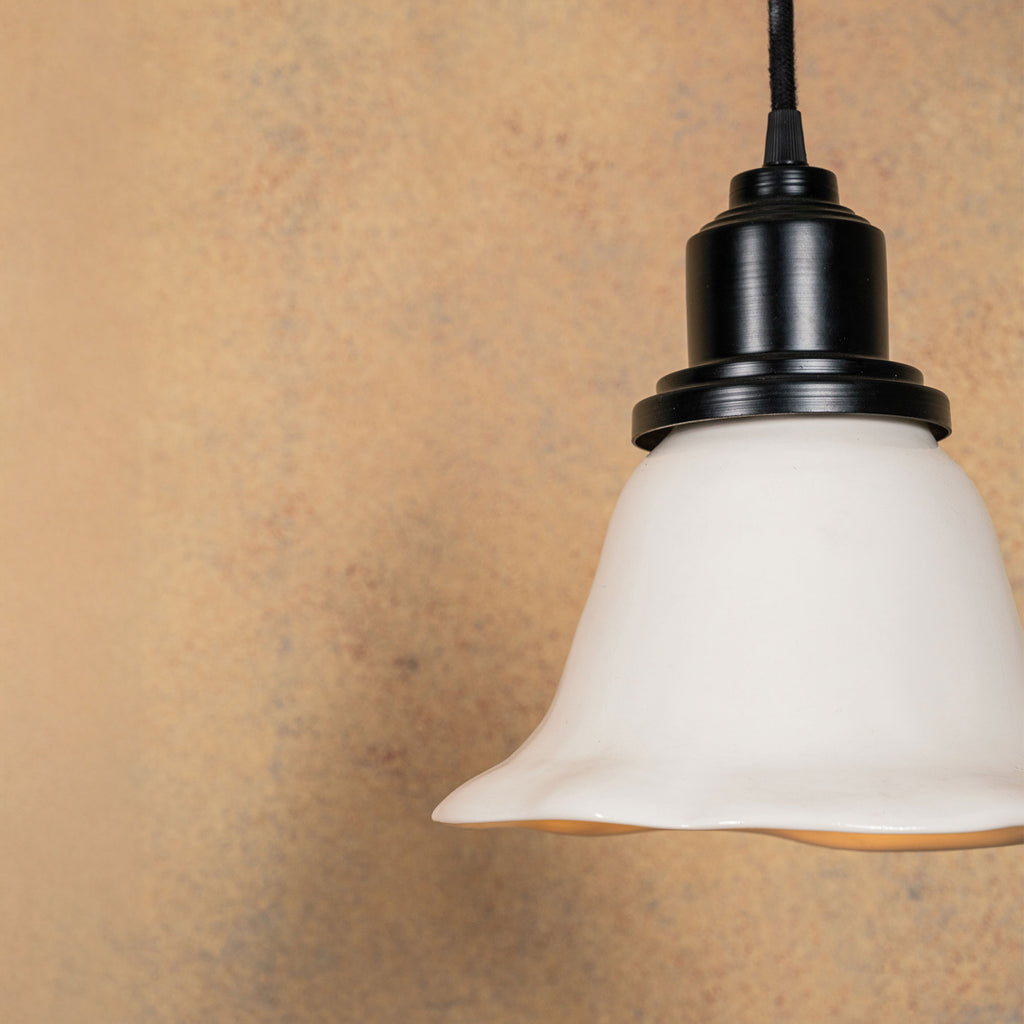 Lampara Colgante con Soporte Engobe Tulipa M