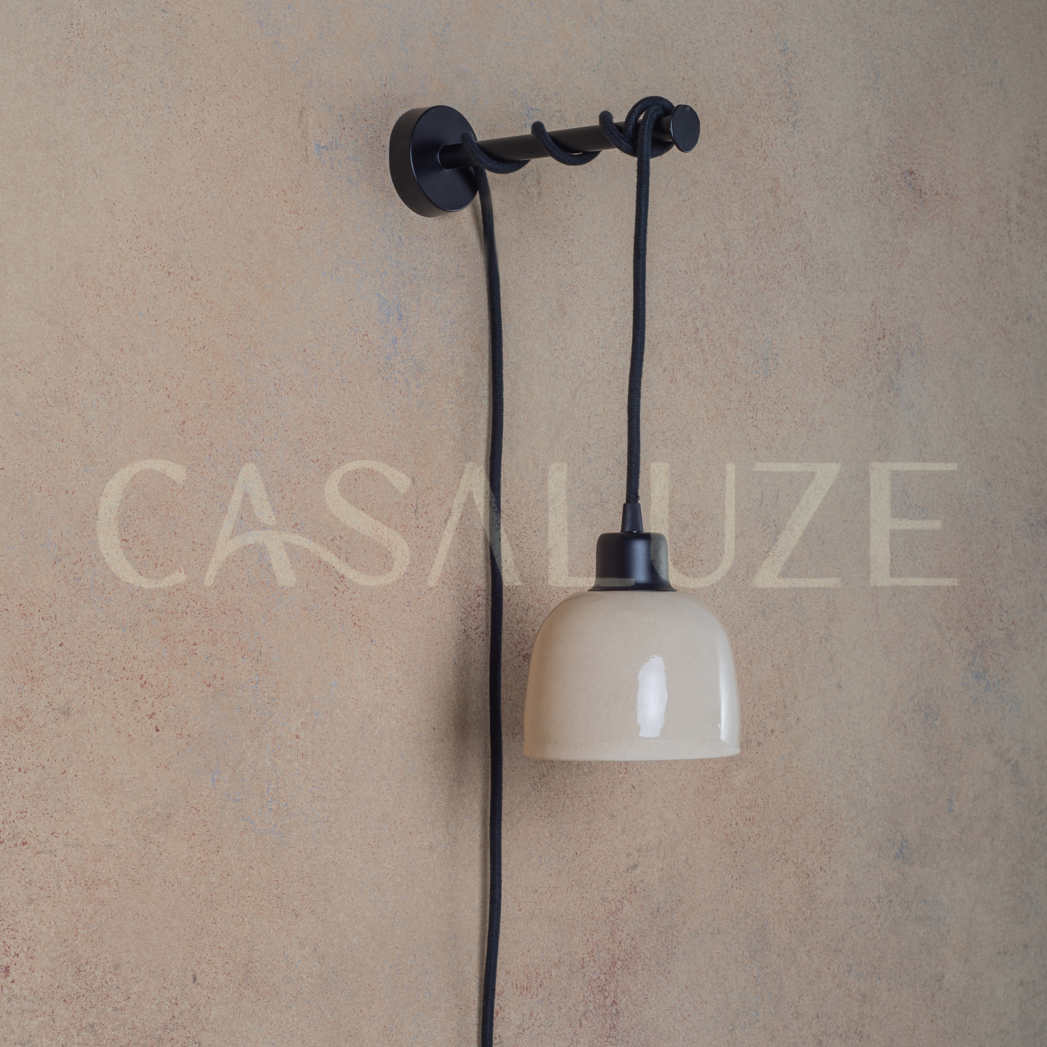 Lámpara Colgante con Soporte Engobe Tortuga