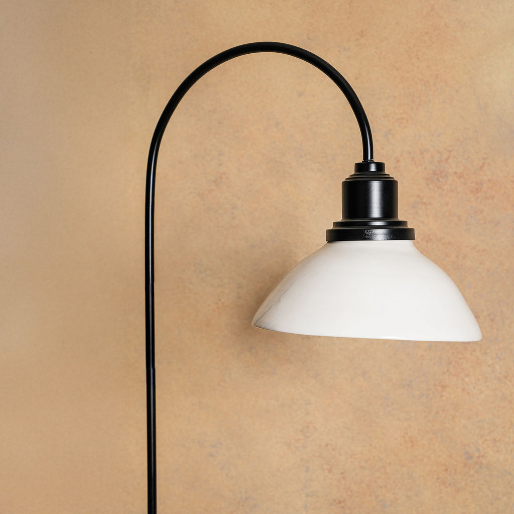 Lampara Pie Curva(Negro) Engobe Tortuga L