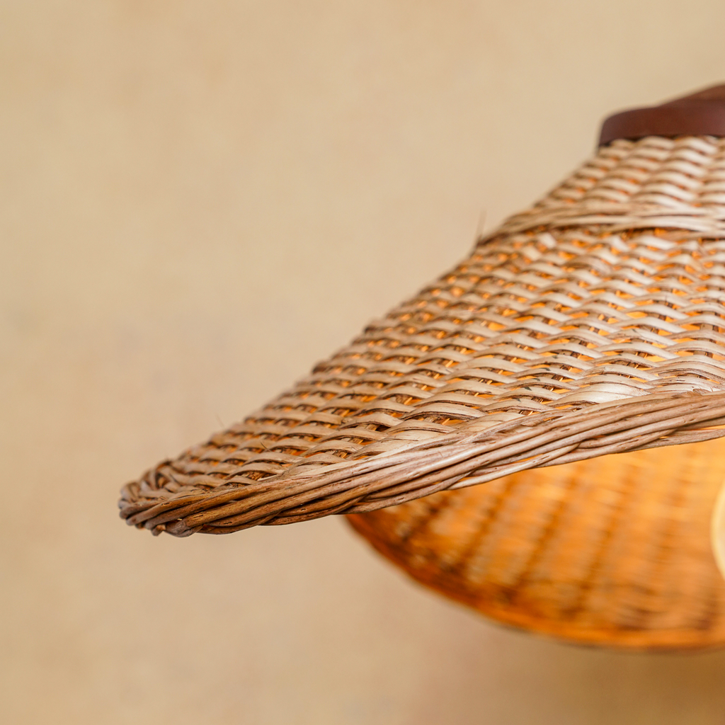 Lámpara colgante Mantarraya Mimbre 45 cm