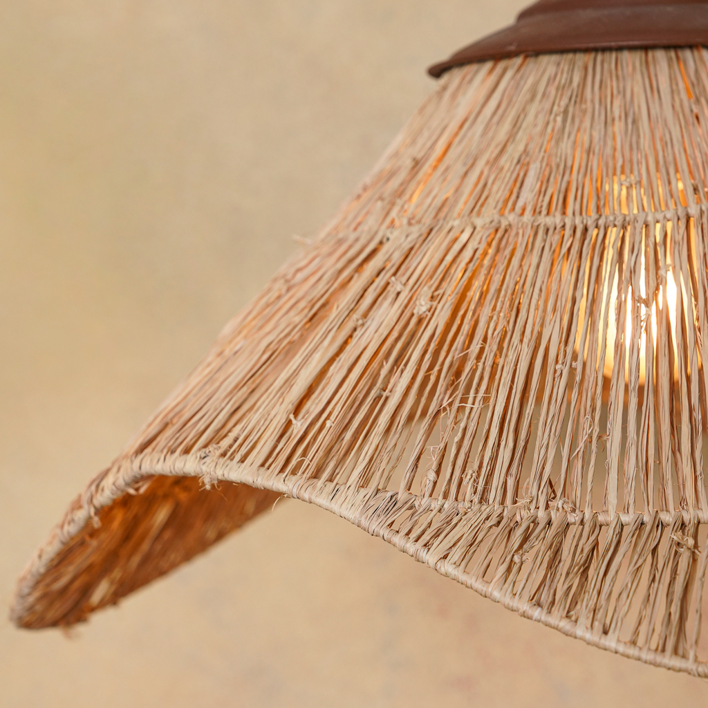 Lámpara Colgante Mantarraya Fibra Natural 50 cm