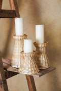 Candelabro De Mimbre Natural