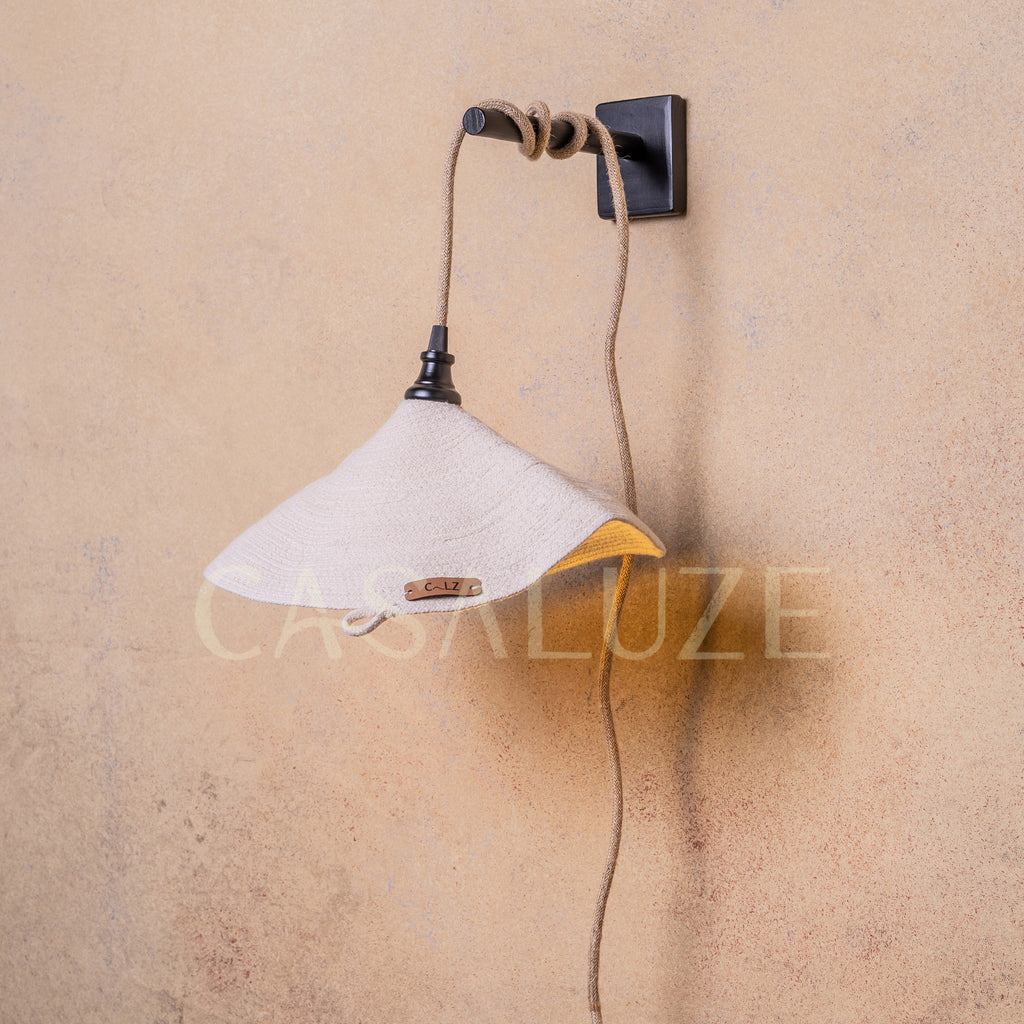 Lámpara Colgante Con Soporte Marea Algodón Crudo