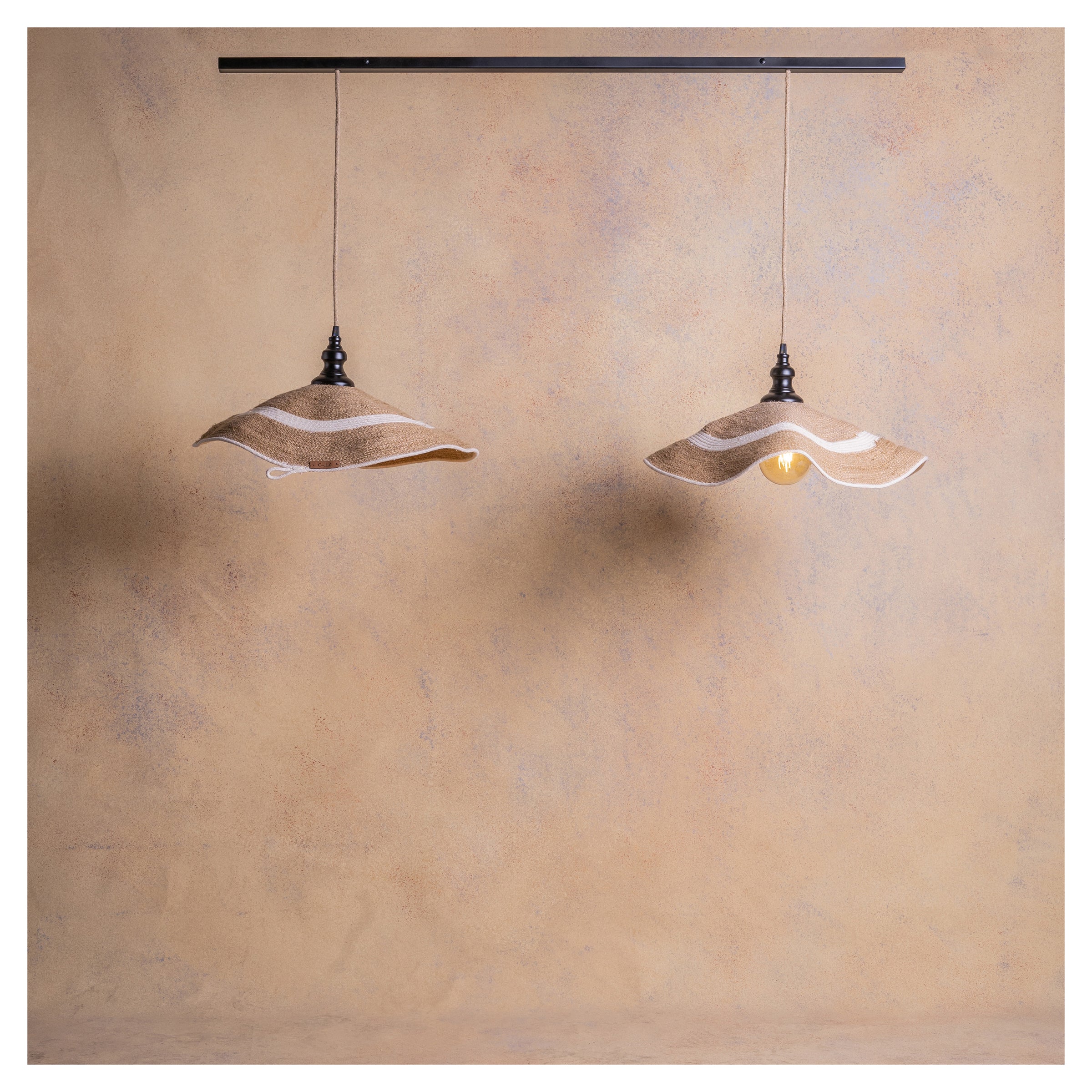 Lámpara Colgante en Barra Marea Doble