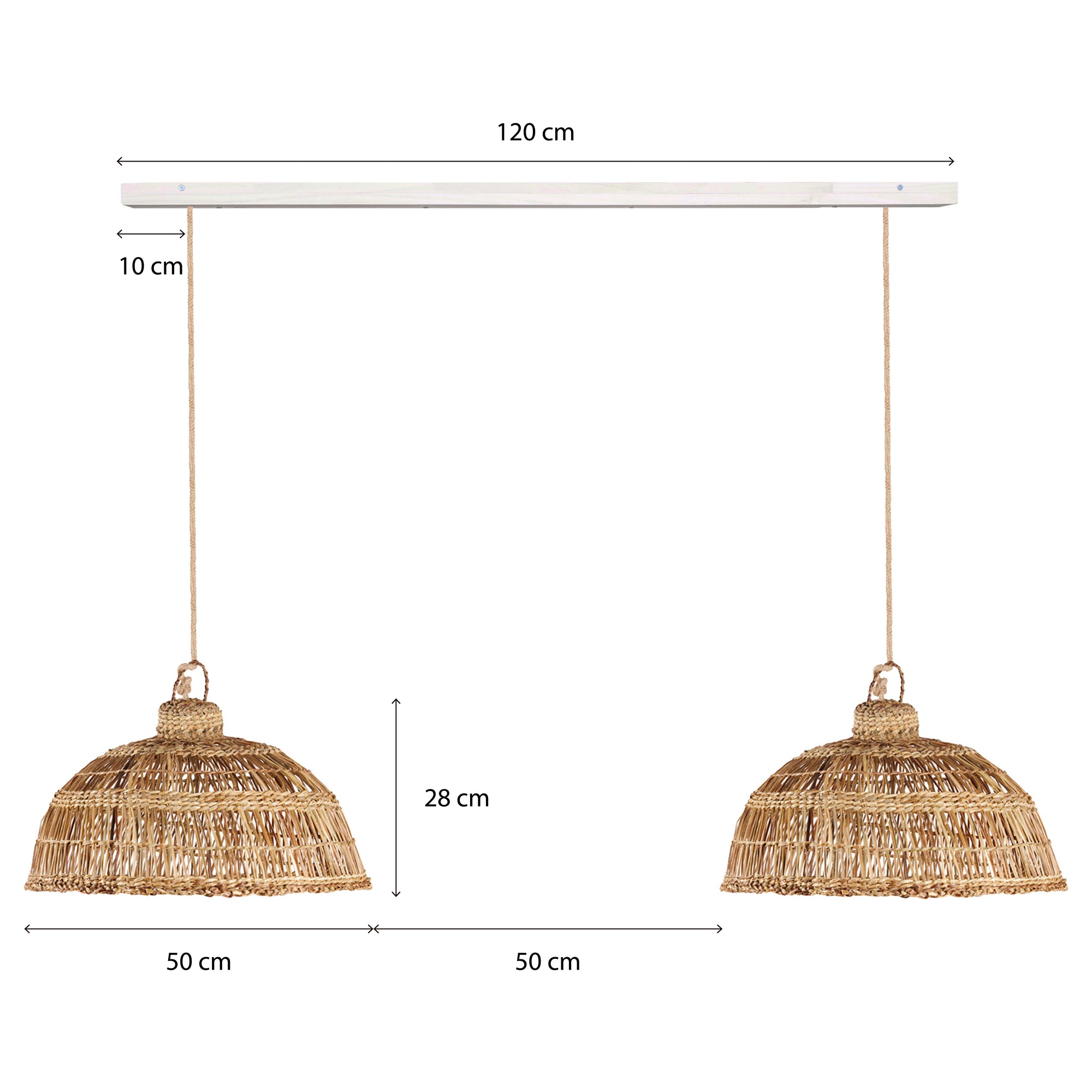 Lámpara Colgante Eduvina S con Cono en Barra Madera