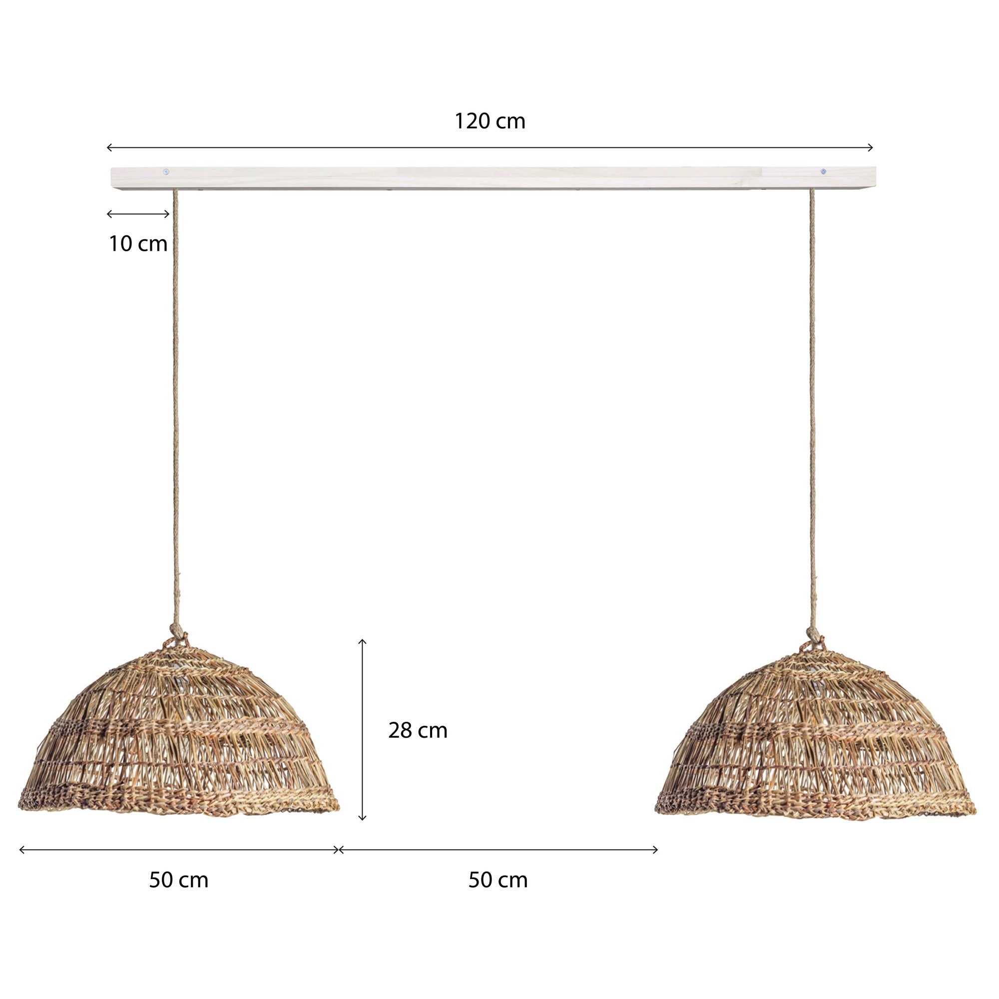 Lámpara Colgante Eduvina S en Barra Madera