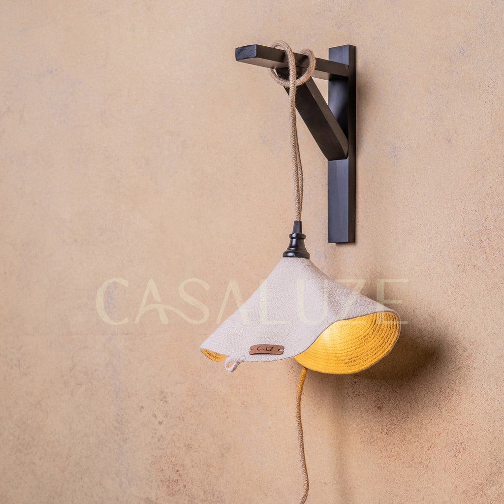 Lámpara Colgante Con Soporte Marea Algodón Crudo