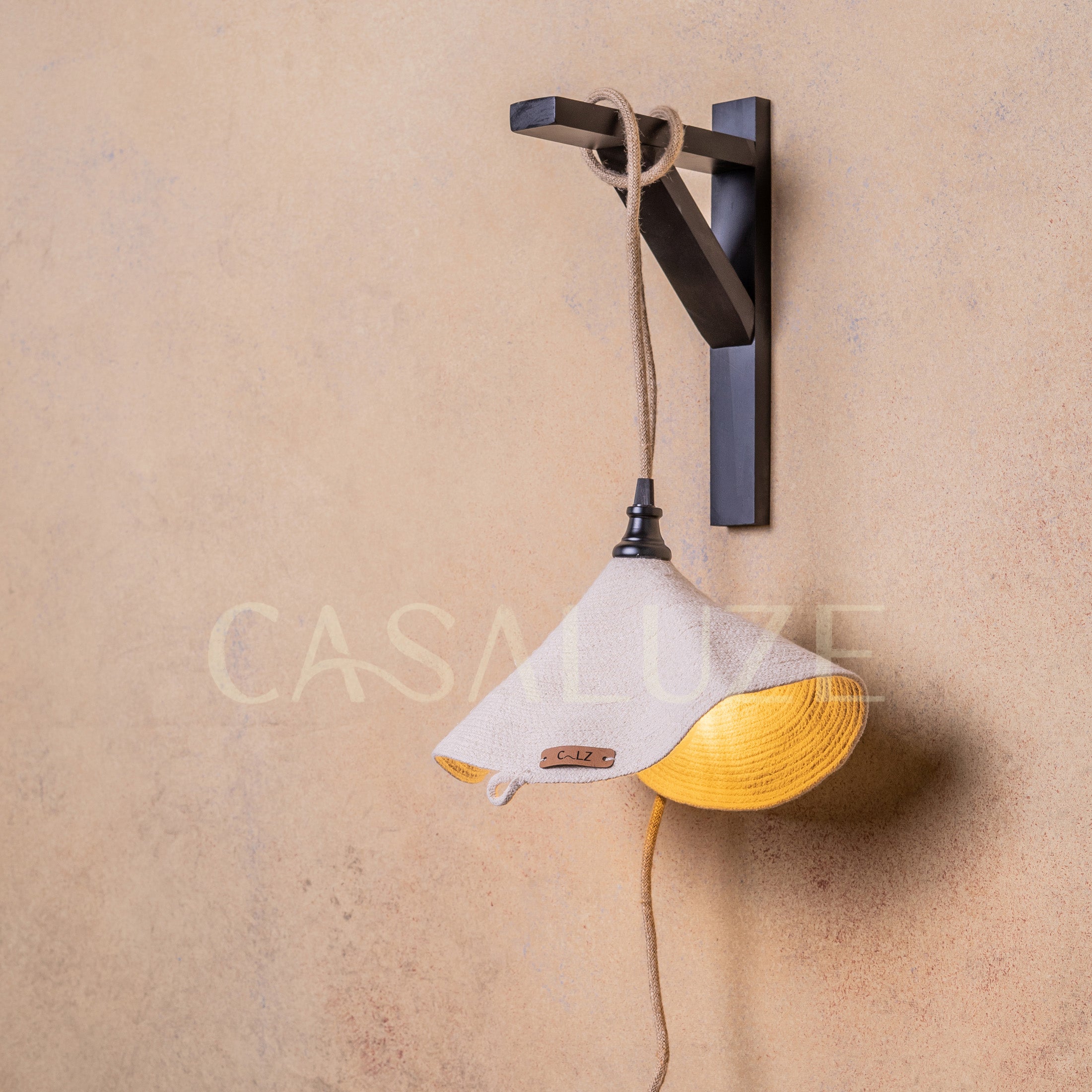 Lámpara Colgante Con Soporte Marea Algodón Crudo