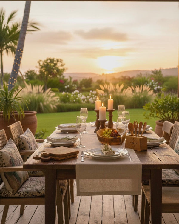 Candelabro Torneado Madera Color Caramelo