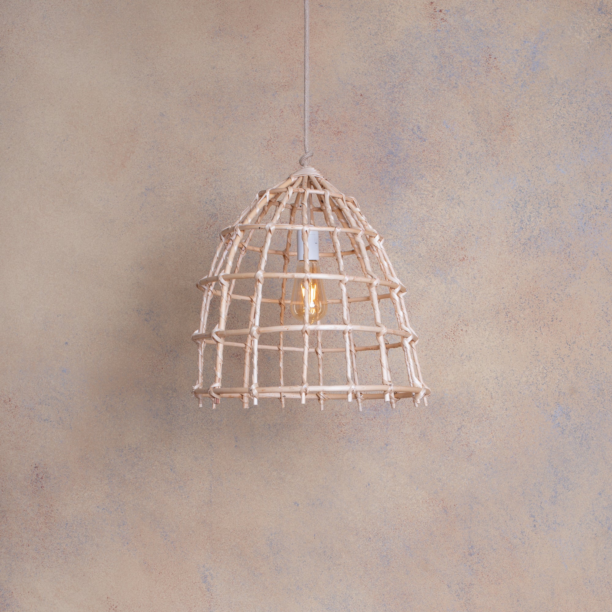 Lámpara Colgante Jaula Bambú S