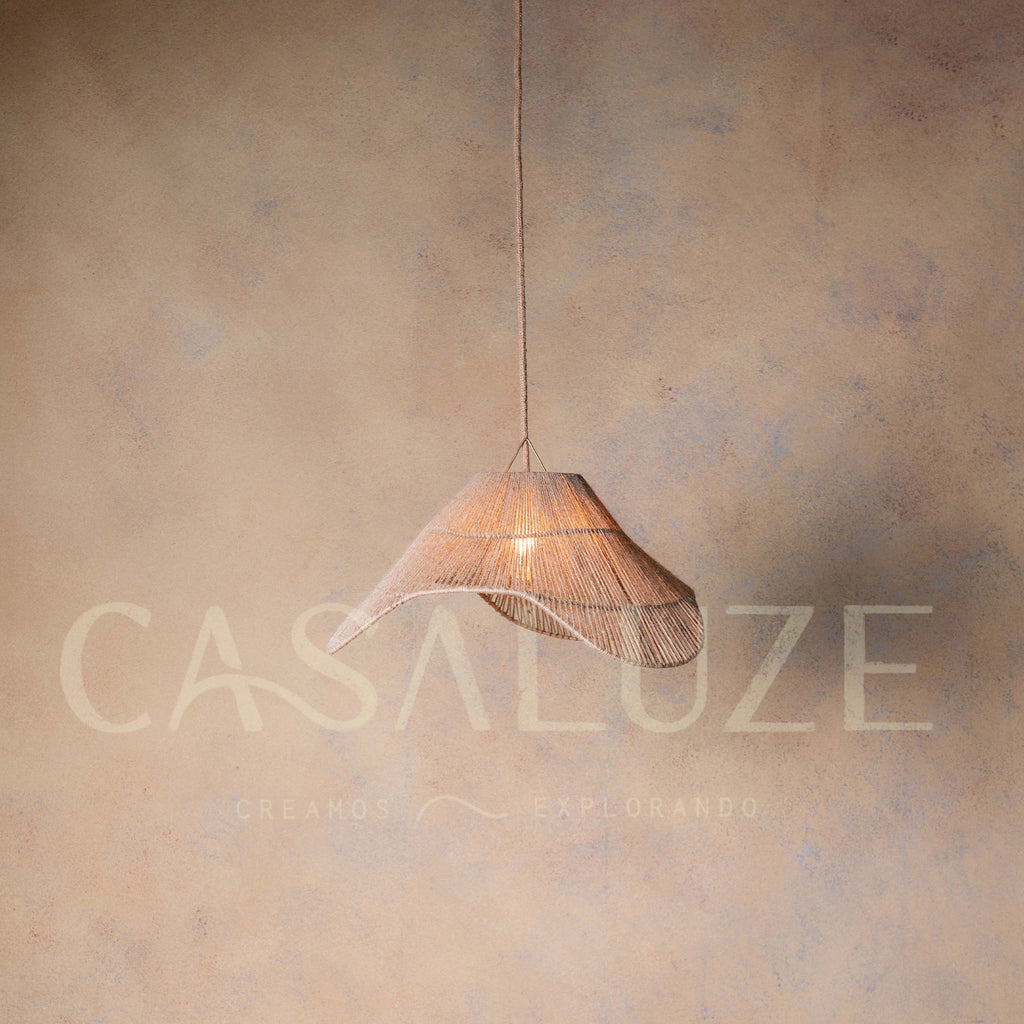 Lámpara Colgante Mantarraya S Fibra Natural