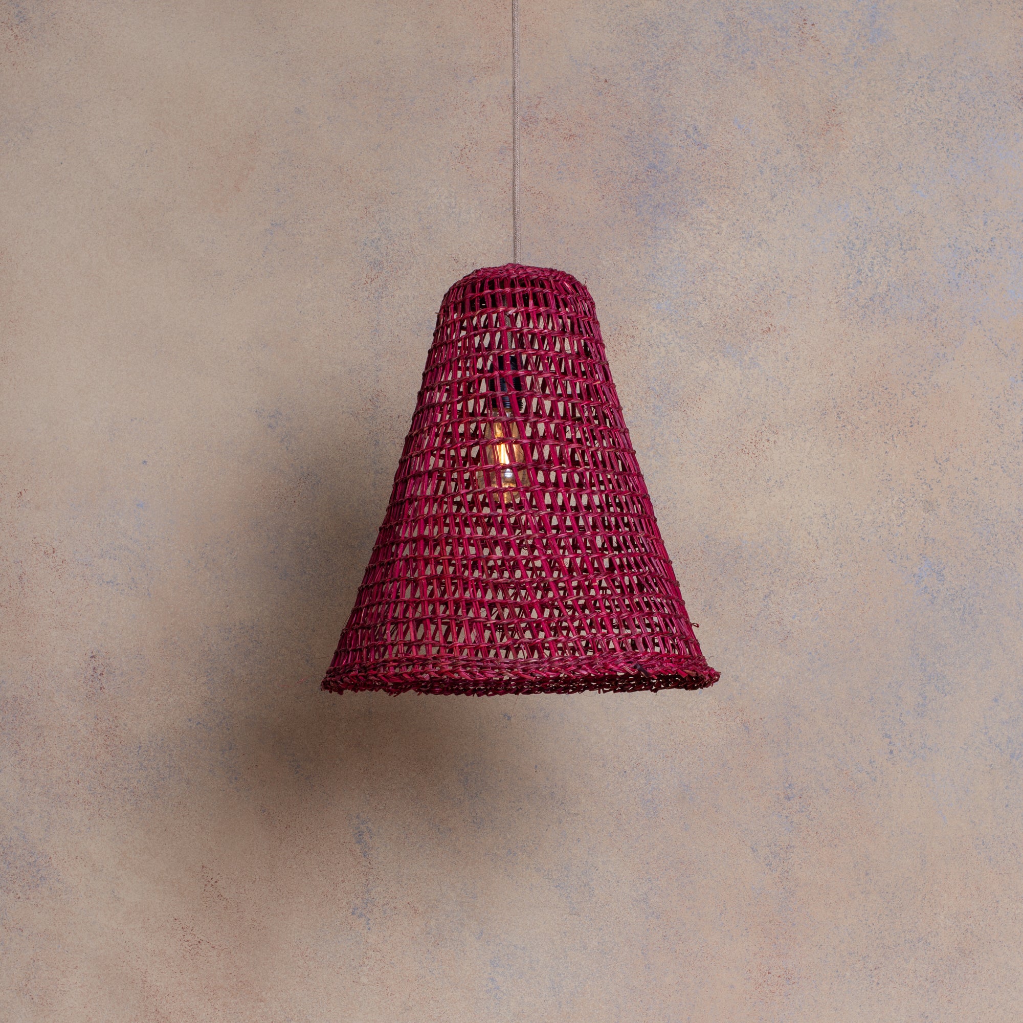 Lámpara Colgante Volcán M Manila Concho Vino