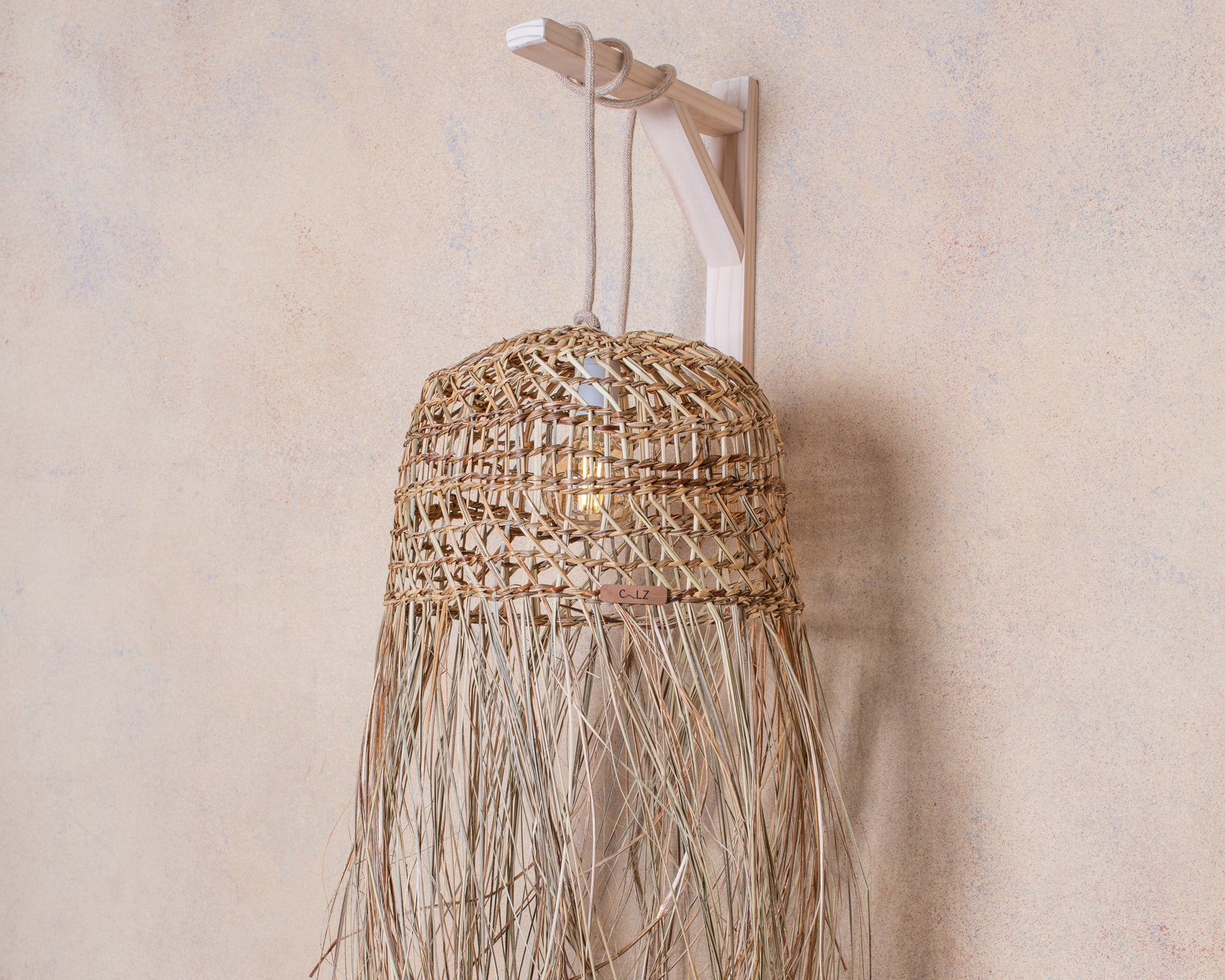 Lámpara Colgante Soporte Medusa Fleco Largo