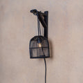 Lámpara Colgante Soporte Sole S Mimbre Palitos Negro