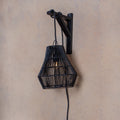 Lámpara Colgante Soporte Mila XS Mimbre Negro