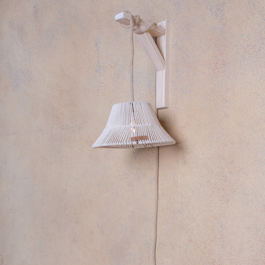 Lámpara Colgante Soporte Maggita Fibra Natural