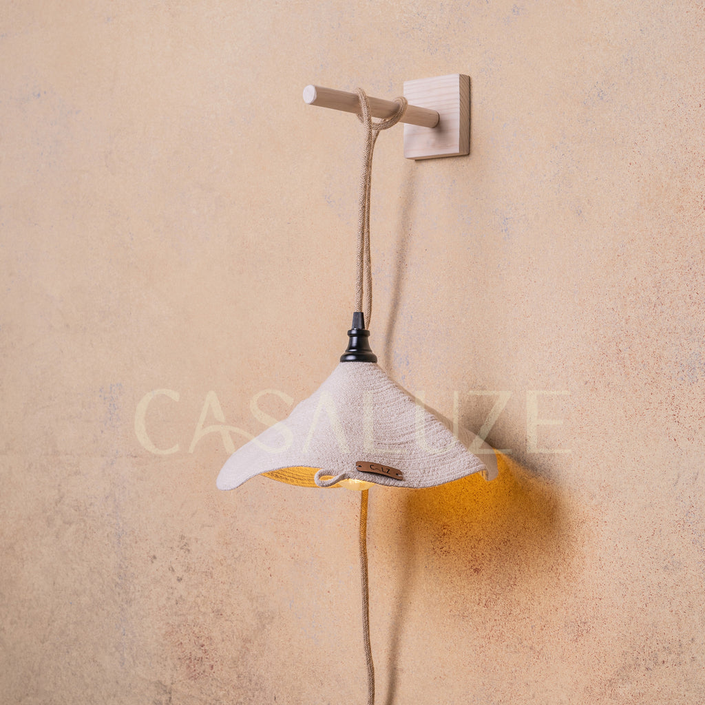 Lámpara Colgante Con Soporte Marea Algodón Crudo