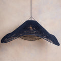 Lámpara Colgante Mantarraya Algodón Negro