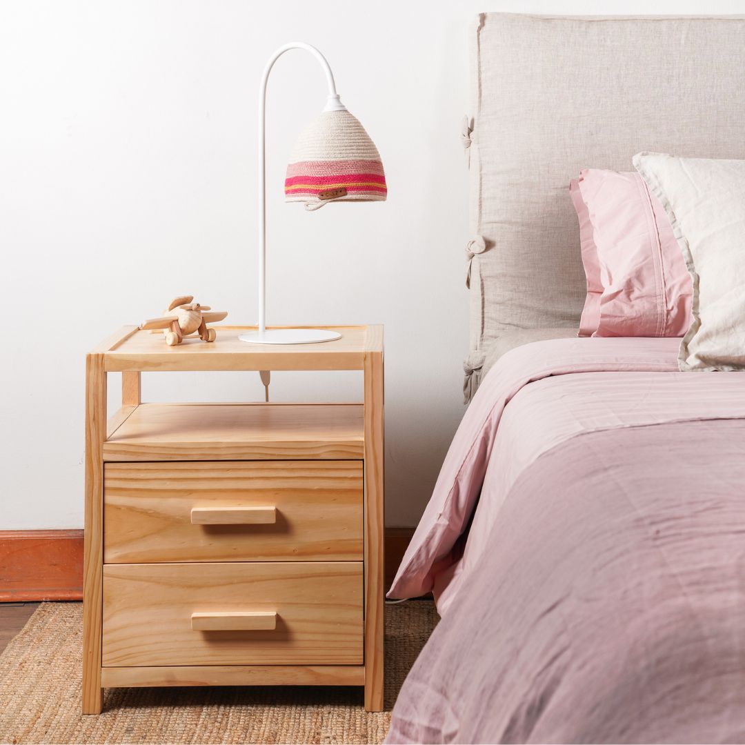 Lámpara Sobremesa Curva Marea Sole S Rosado