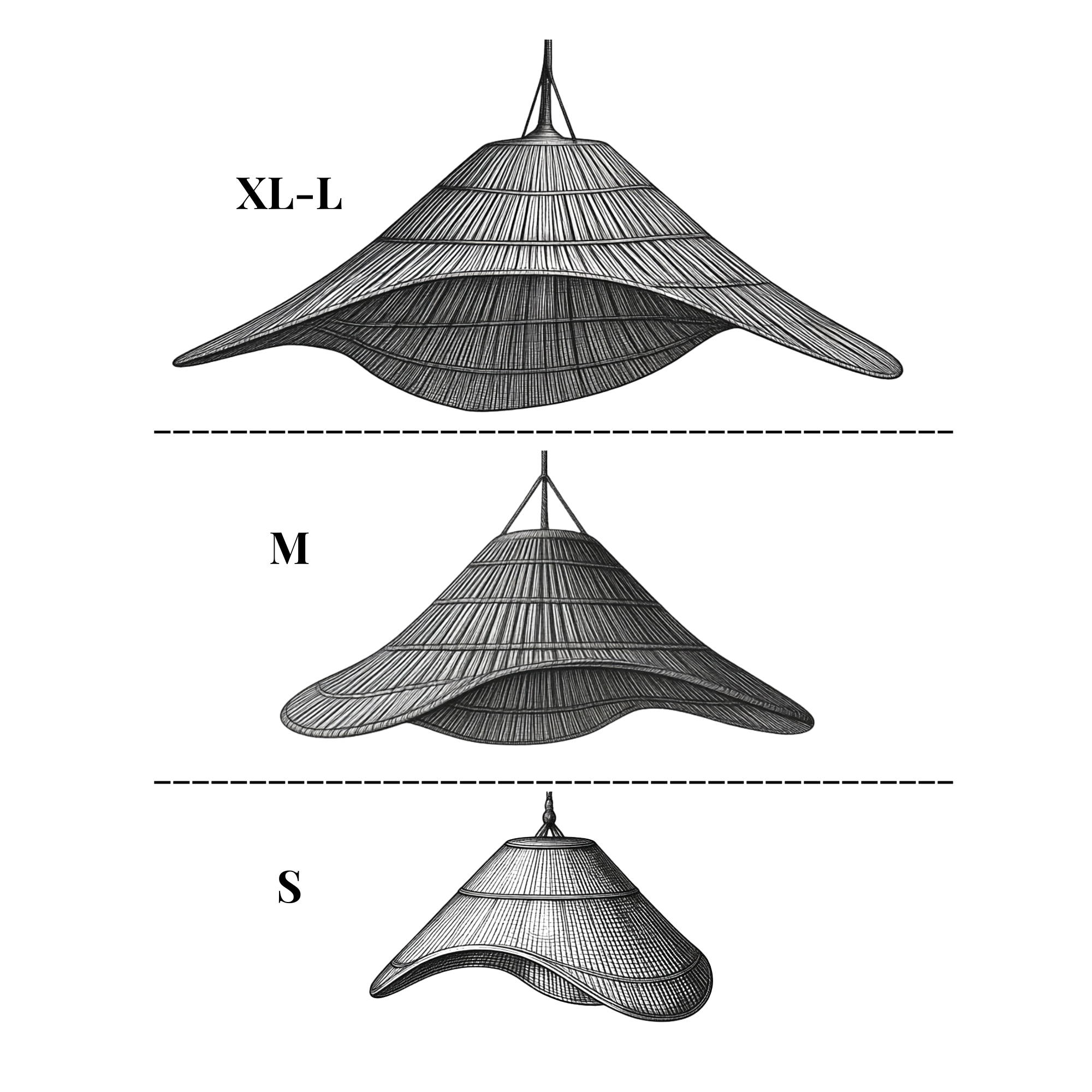 Lámpara Colgante Mantarraya Sisal
