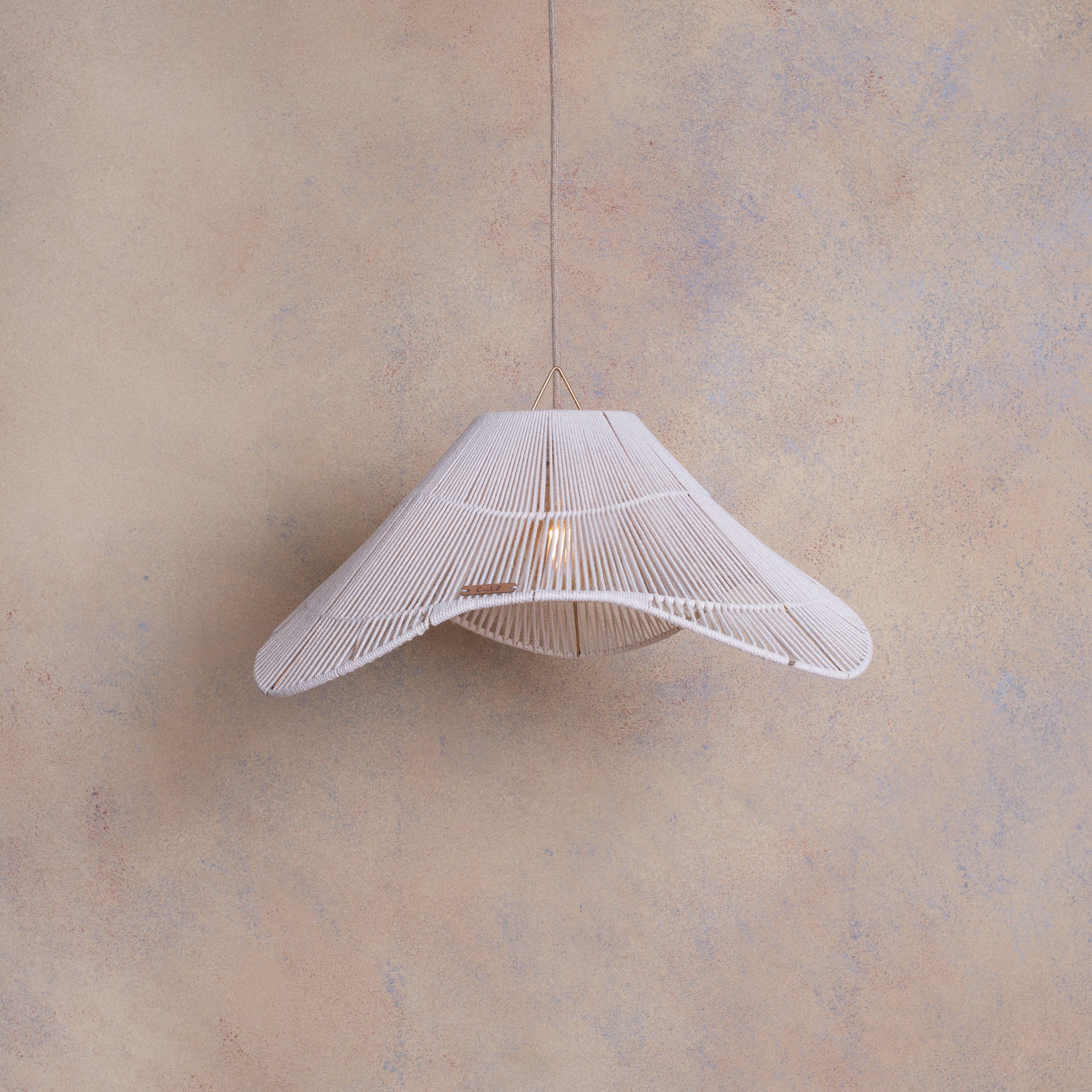 Lámpara Colgante Mantarraya S Fibra Natural