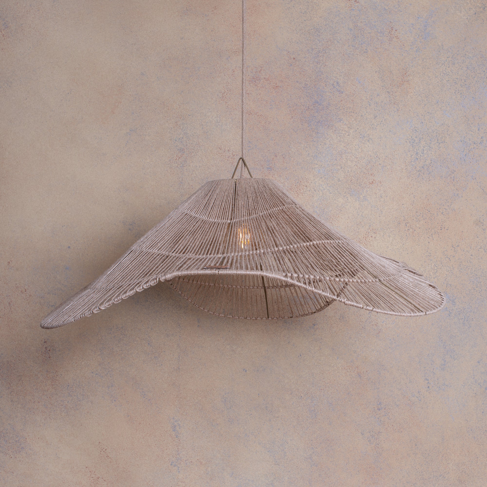 Lámpara Colgante Mantarraya M Fibra Natural