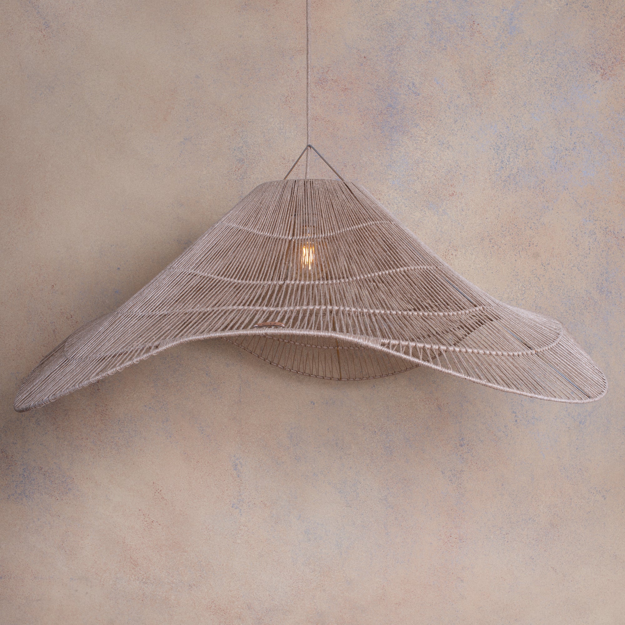 Lámpara Colgante Mantarraya XL Fibra Natural