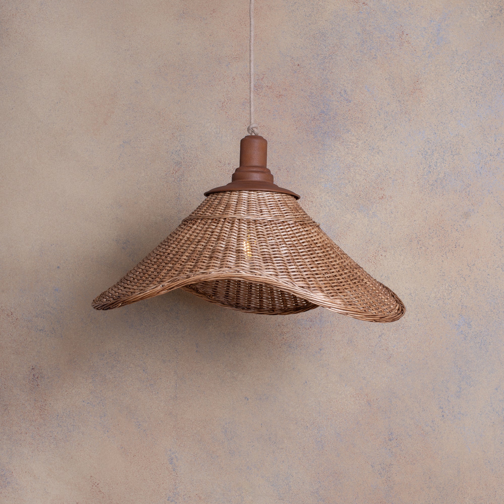 Lámpara Colgante Mantarraya S Mimbre