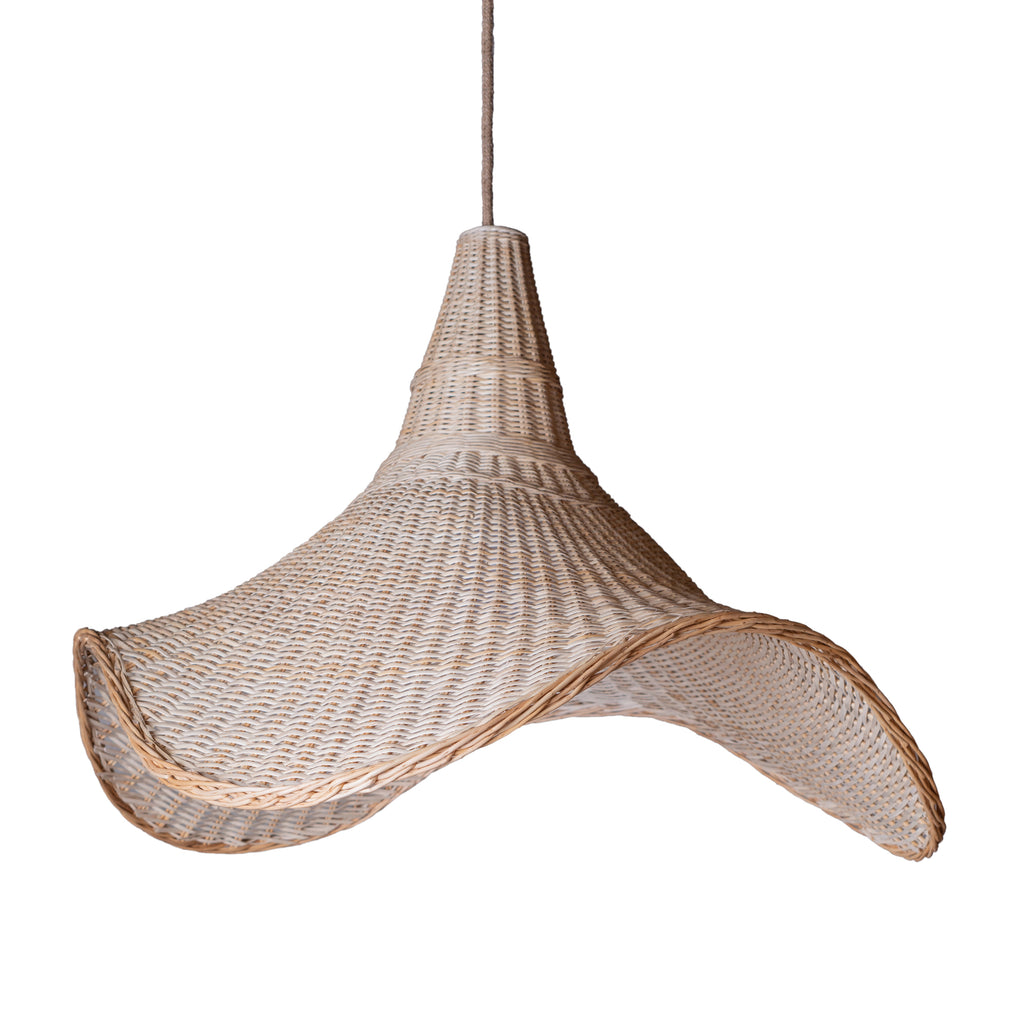 Lámpara Colgante Mantarraya con Cono Natural