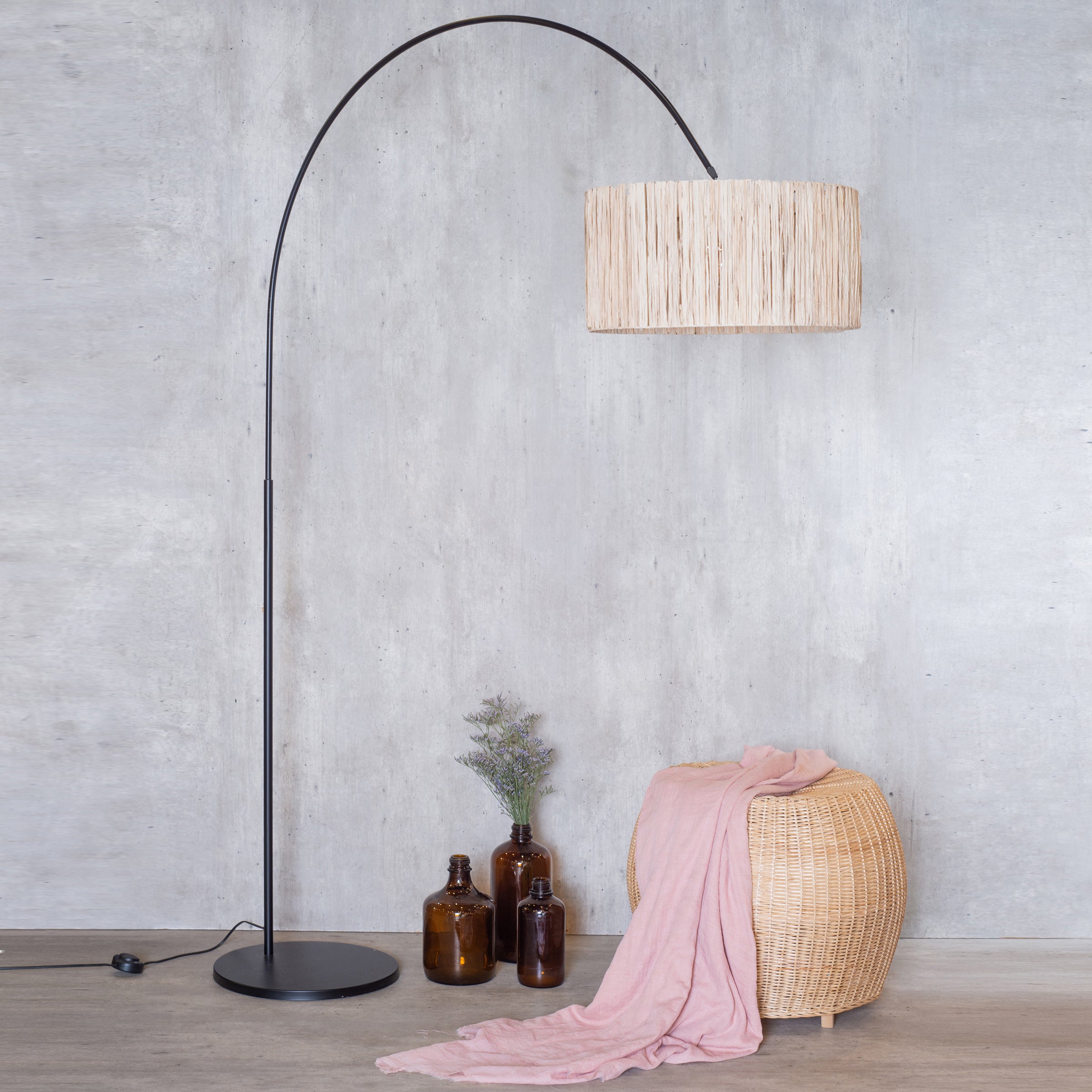 Lámpara Pie Magnolio Cilindrica sin fuelle