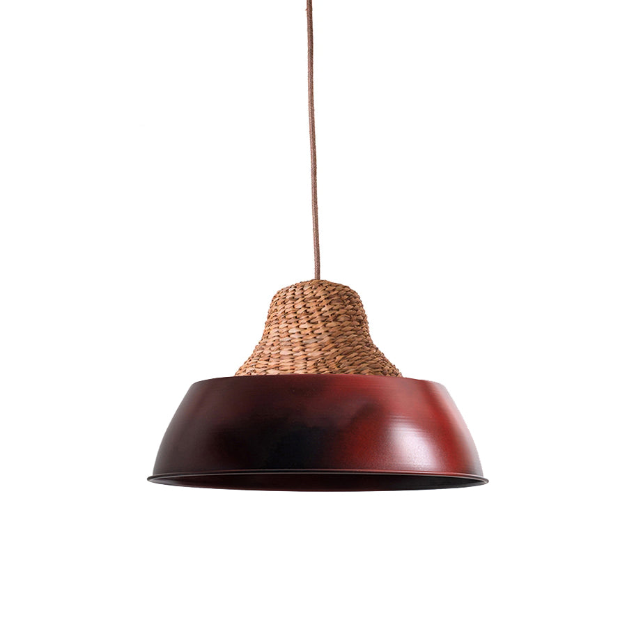 Lámpara Colgante Maggi Grande con Aplicación de Cestería