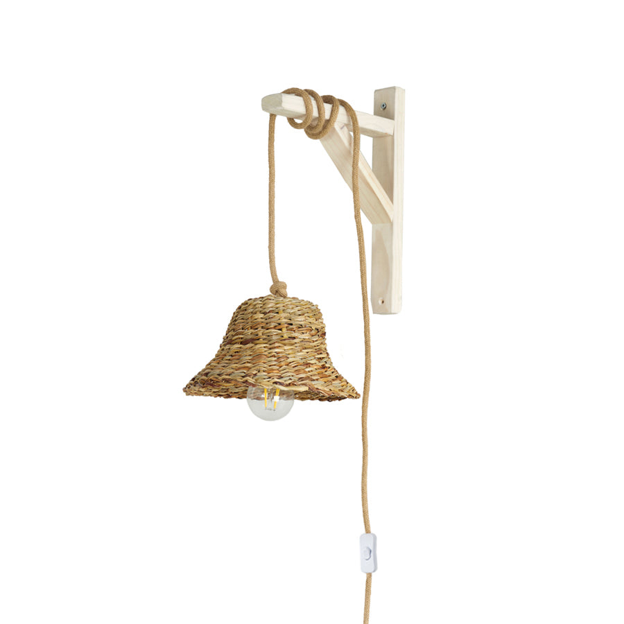 Lámpara Colgante con Soporte Maggita Cestería