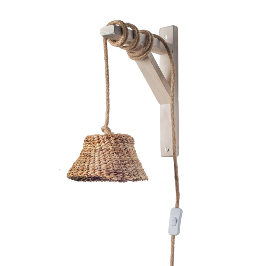 Lámpara Colgante con Soporte Mariana Cestería