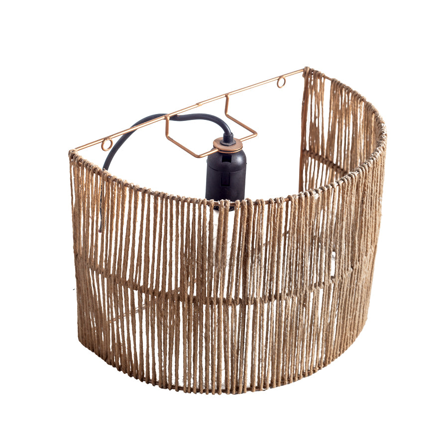 Lámpara Apliqué Pantalla Curva de Sisal