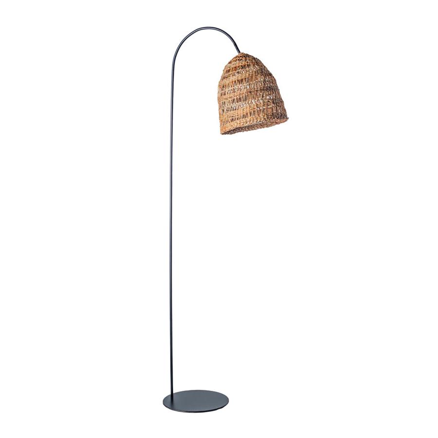 Lámpara Pie Curvo Sole Cestería Shia 2