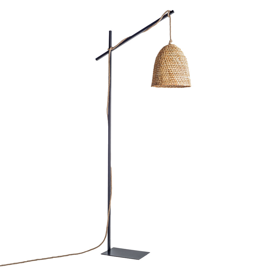 Lámpara Pie Ulmo Sole Cestería Junquillo