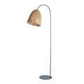 Lámpara Pie Curvo Sole Cestería Junquillo