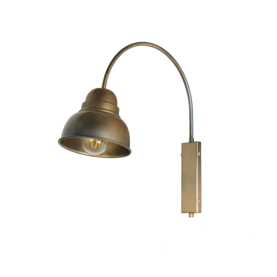 Lámpara Apliqué Curvo Movible Tortuga Mini Dorado Quemado -Stock