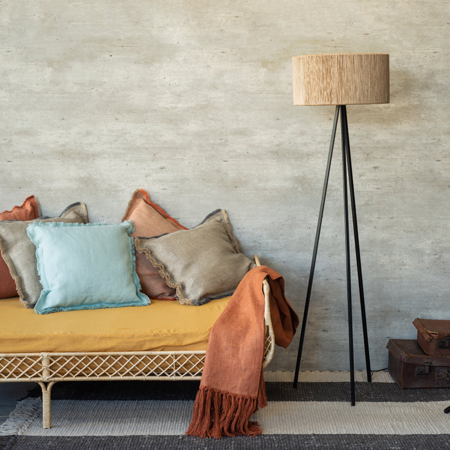 Lámpara Pie Trípode Cilíndrica con Fuelle