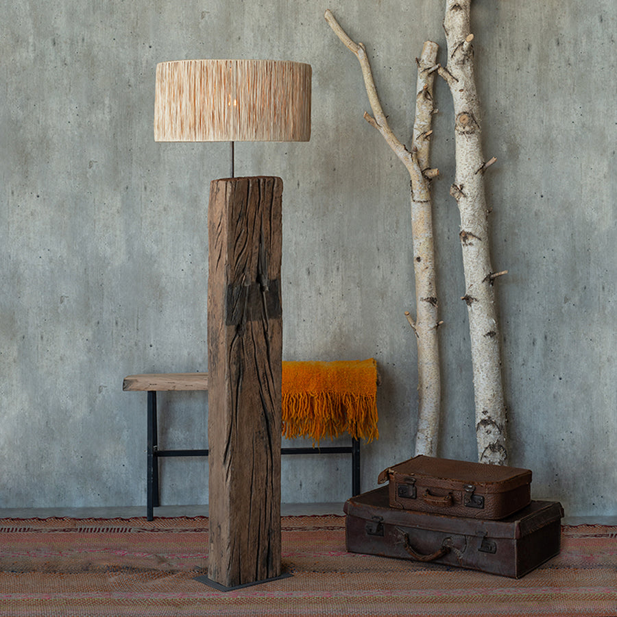 Lámpara Pie Durmiente L Cilíndrica con Fuelle