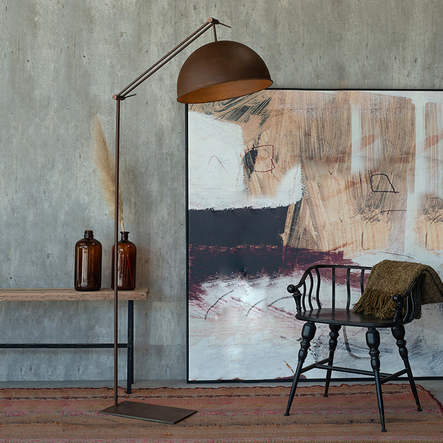 Lámpara Pie-Brazo Movible Galpón sin Cono