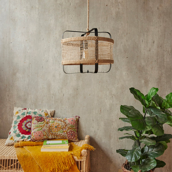 Lámpara Colgante Medieval S Sisal Calado