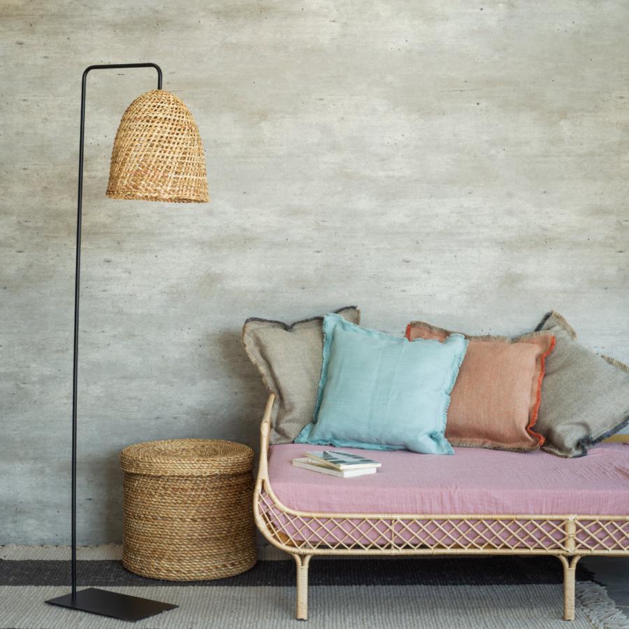 Lámpara Pie Horca Sole Cestería Junquillo