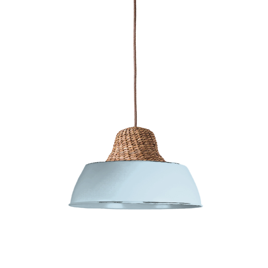 Lámpara Colgante Maggi Grande con Aplicación de Cestería