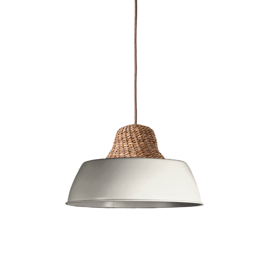 Lámpara Colgante Maggi Grande con Aplicación de Cestería