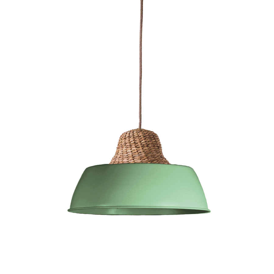 Lámpara Colgante Maggi Grande con Aplicación de Cestería