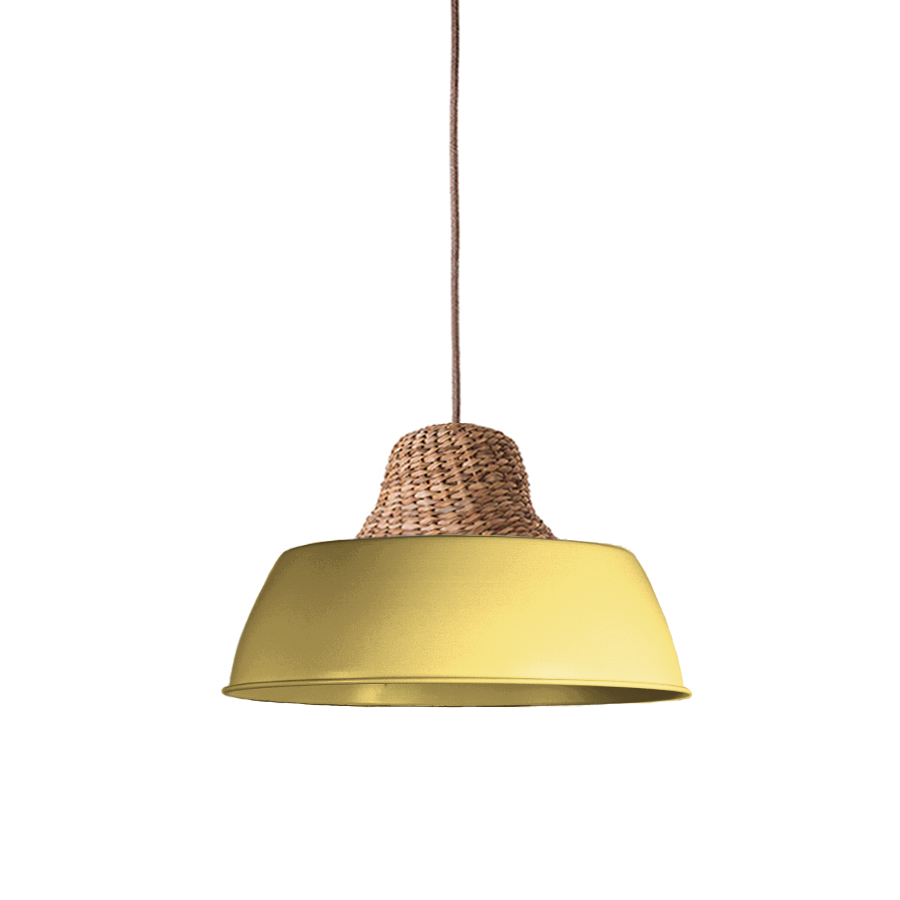 Lámpara Colgante Maggi Grande con Aplicación de Cestería