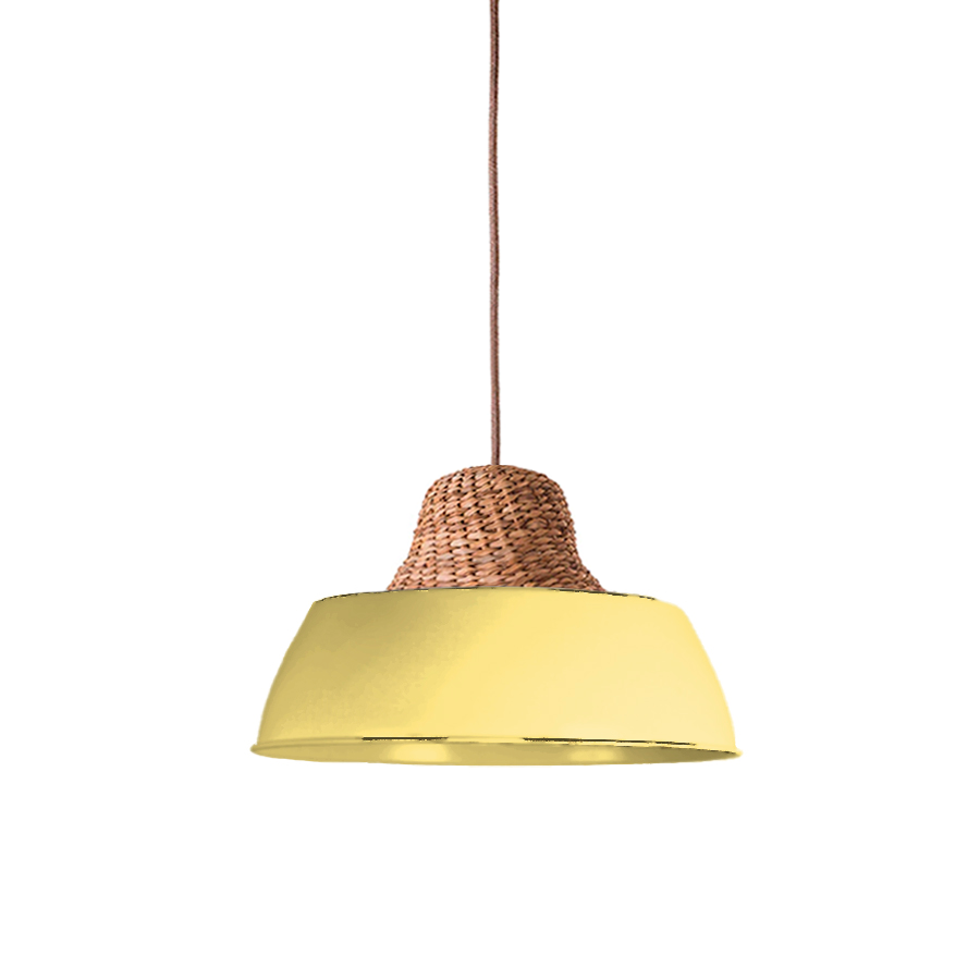 Lámpara Colgante Maggi Grande con Aplicación de Cestería