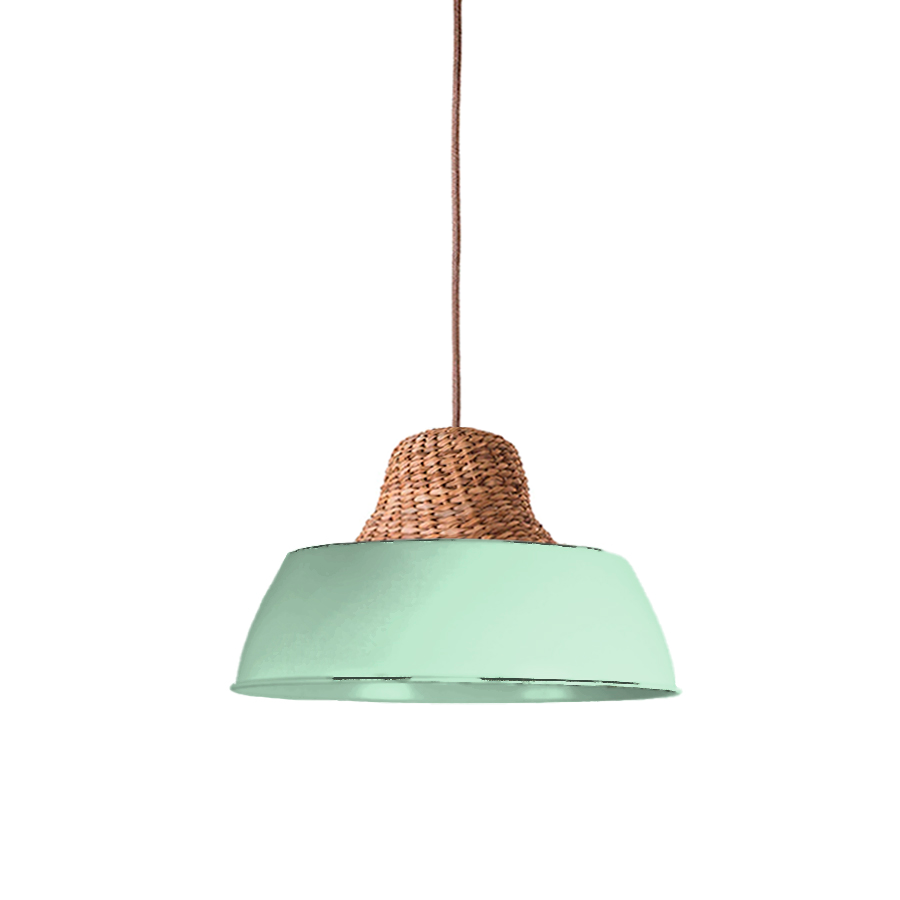 Lámpara Colgante Maggi Grande con Aplicación de Cestería