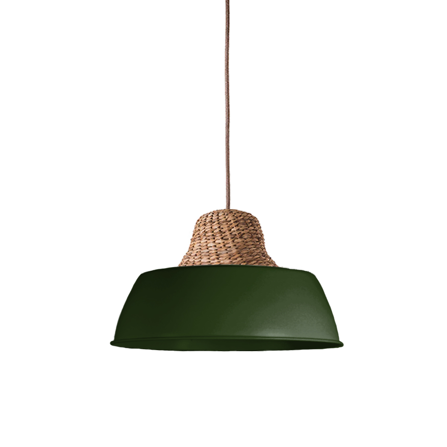 Lámpara Colgante Maggi Grande con Aplicación de Cestería